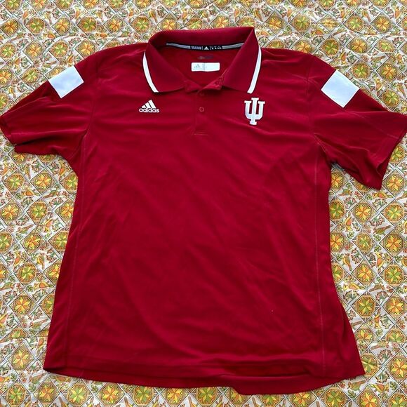 Indiana Hoosiers Adidas Short Sleeve Men’s Polo. Size XL - Picture 1 of 5